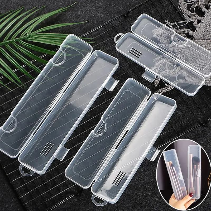 Portable Makeup Brush Organizer Pencil Pencil for Eyebrow Sticks for Transparent Crockery with Cover Storage Box Kitchen Accessories