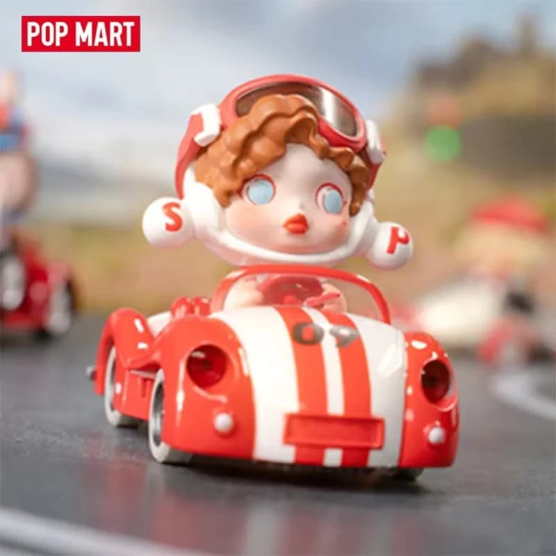 POP MART POPCAR Serie Super Track Scatola Misteriosa con Figurine Anime, Giocattoli Sorpresa, Ornamenti Carini, Statuette, Borsa Regalo