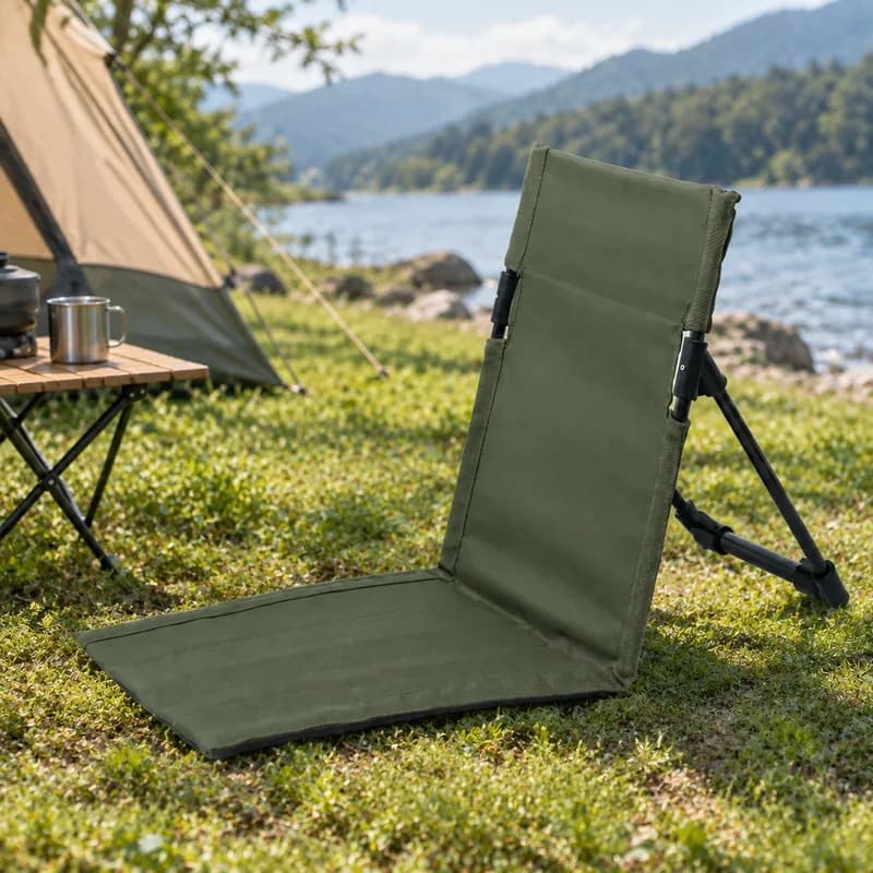 Lightweight Foldable Aluminum Camping Seat for Travel, Beach, and Outdoor Fishing Comfort