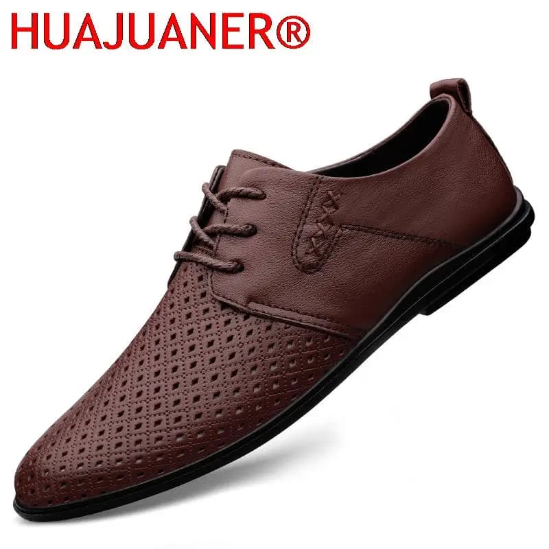 Scarpe nuove da uomo Casual in vera pelle Oxford Business Scarpe formali di lusso Traspiranti Stringate Solido antiscivolo Abito da sposa Appartamenti