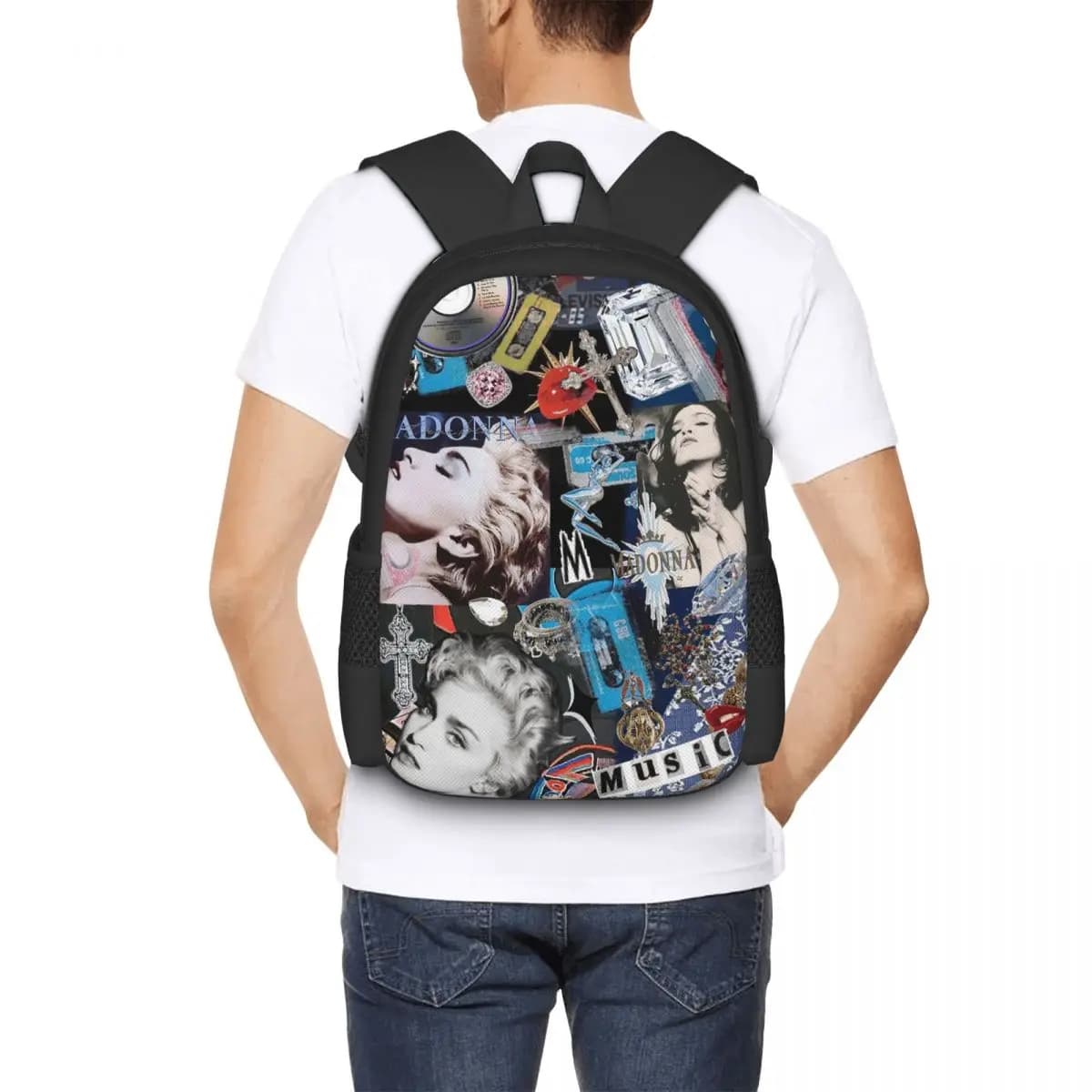 Madonna Student Backpack School Bag Hiking Travel Daypack for Boys Girls Fashion Bookbag Shoulder Bags