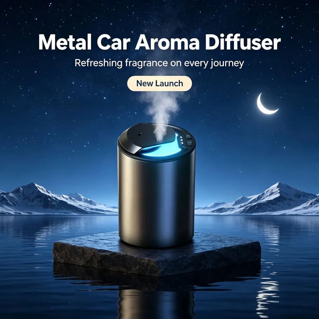 Portable Car Aroma Diffuser USB Charging Essential Oil Diffuser Intelligent Smell Distributor for Home Office Car