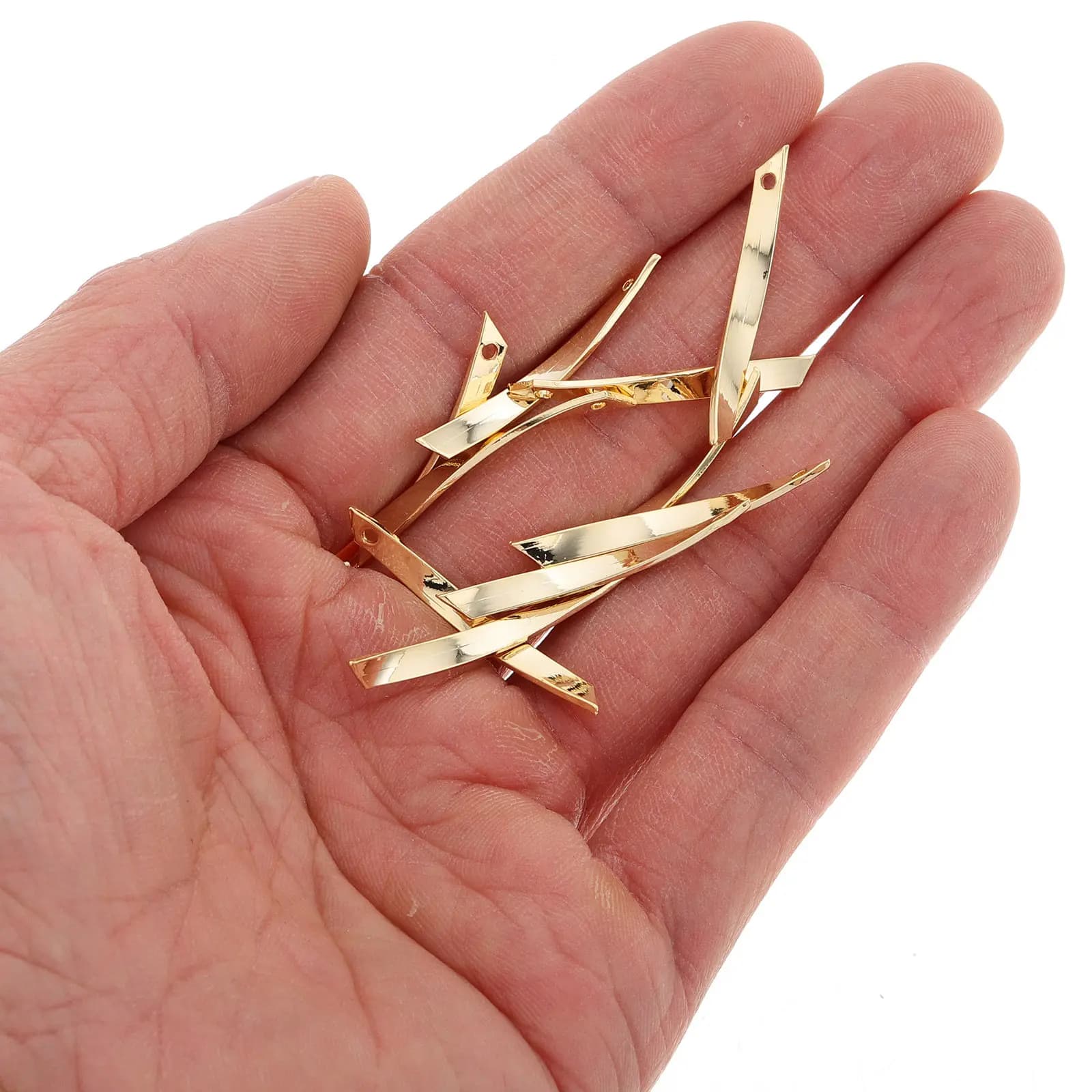 10 Pezzi Ciondoli Ondulati Dorati per Orecchini, Forniture per Creazione di Gioielli Fai-da-Te, Accessori in Metallo per Orecchini Artigianali e Regali