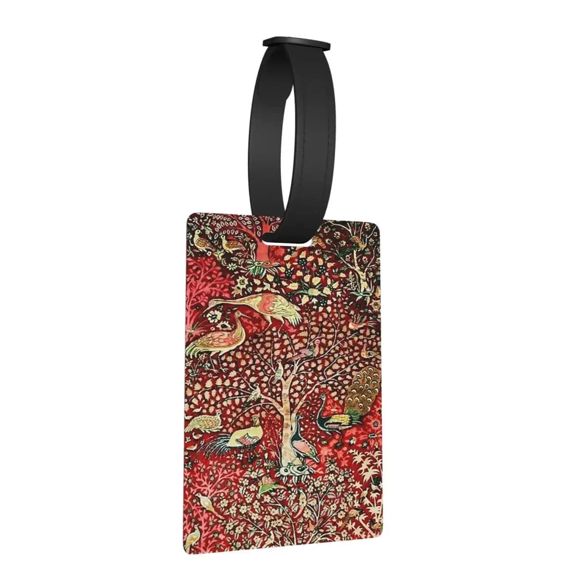 Tappeto persiano antico Uccello Albero Fiori Ca Etichette per bagagli Valigia Viaggi Moda Bagagli Etichetta d'imbarco Porta etichette ID Nome Indirizzo