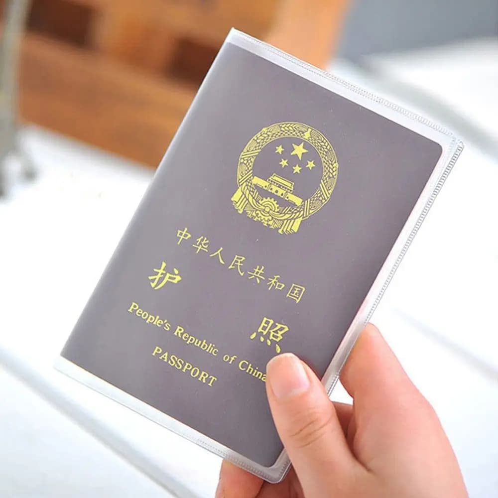Custodia Protettiva Trasparente in PVC per Documenti, Porta Passaporto Impermeabile da Viaggio