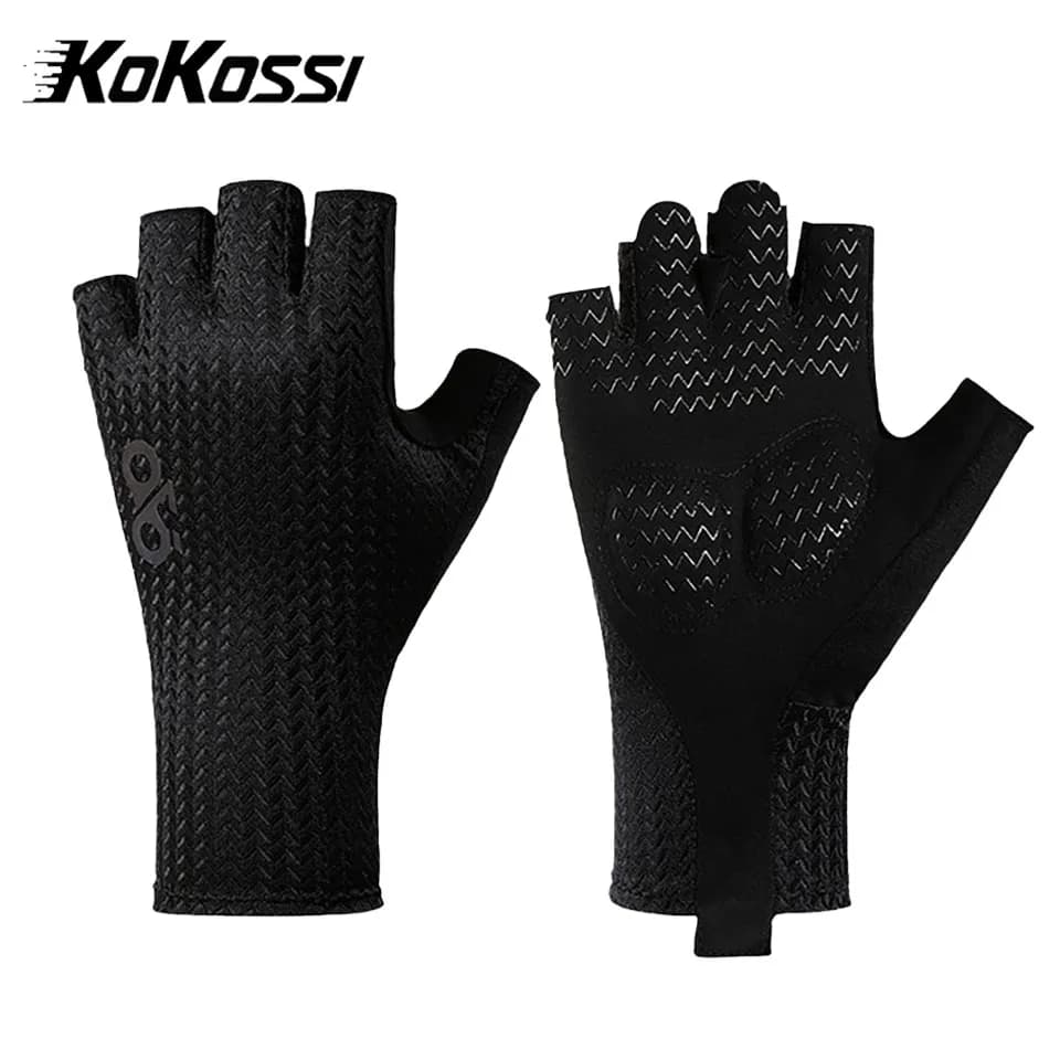 KoKossi Cycling Gloves Mid-Summer Fin Fitness Ultralight and Breathable Road Bike Gloves Shock Absorption