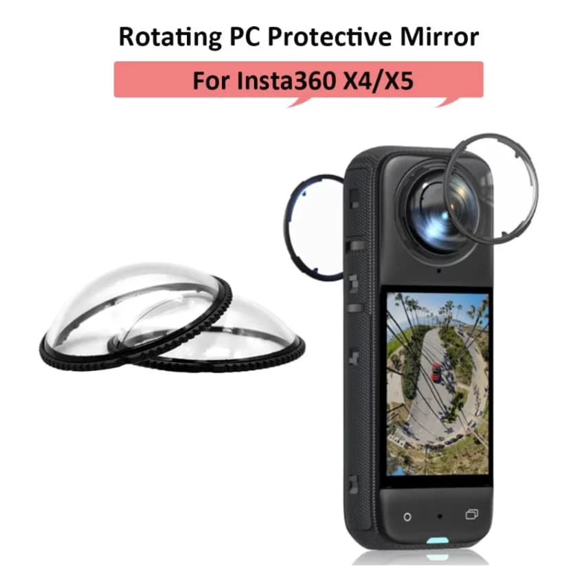 Compatible with Insta360 X4 X5 Glass Protective Goal Action Panoramic Camera Film accessory for scratch-resistant rotating lens