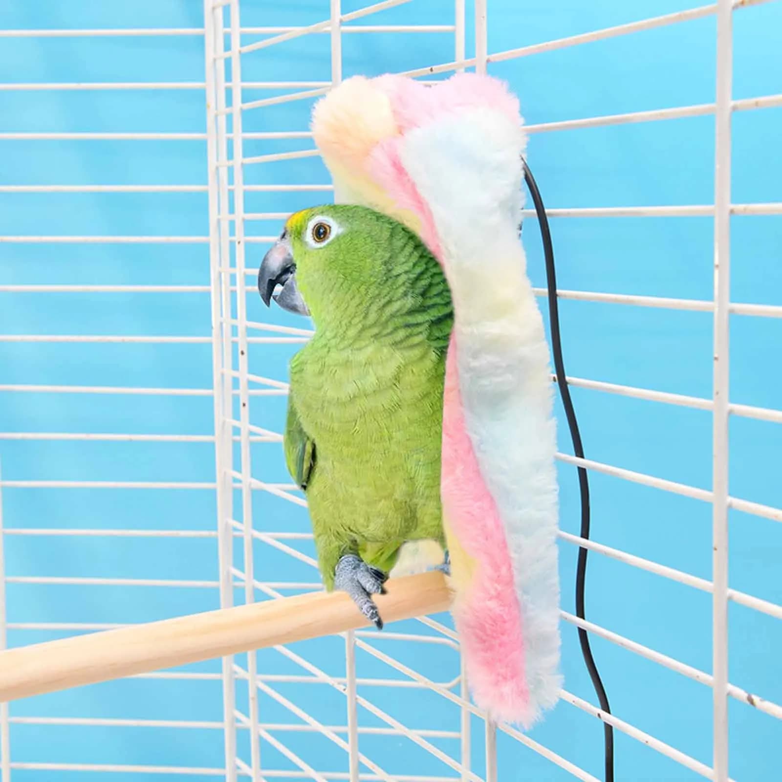 Coperta per Uccelli Colore Casuale, Mantella per Pappagalli, Nido Invernale Riscaldato, Accessori per Gabbie di Pappagalli Macaw