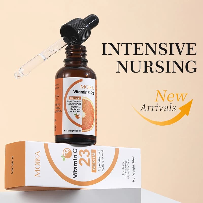 Essential face serum MOIKA Vitamin C 23, moisturizing, illuminating, firming and repairing, facial skin care, 30ml