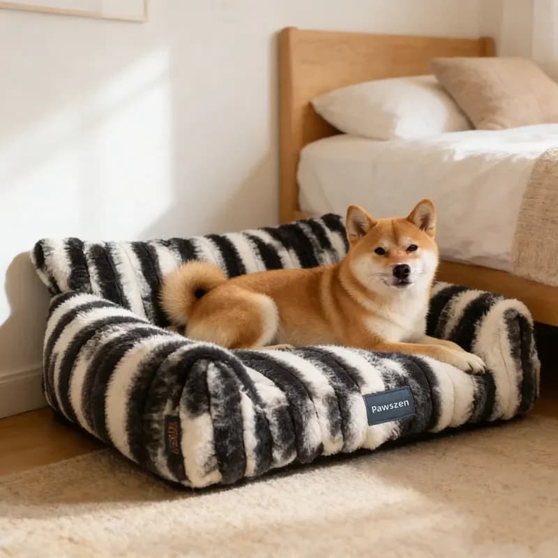 Plush Modern Large Dog House & Cat House Warm All-Season Pet Nest Fold-Eared Design Cross-Border Wholesale