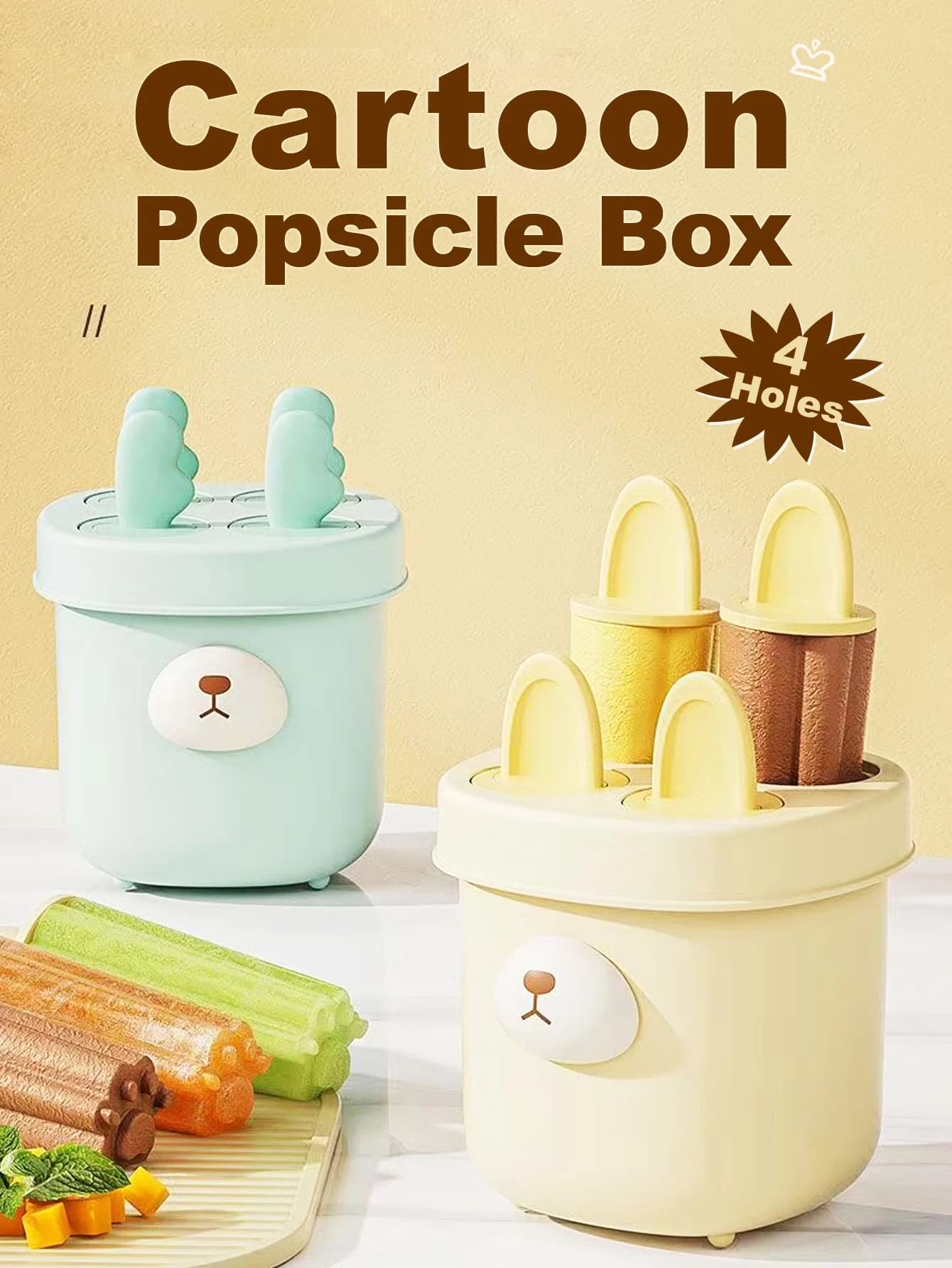 Stampo per gelato per uso domestico, facile da ottenere, per uso alimentare, stampo per gelato per bambini fatto in casa