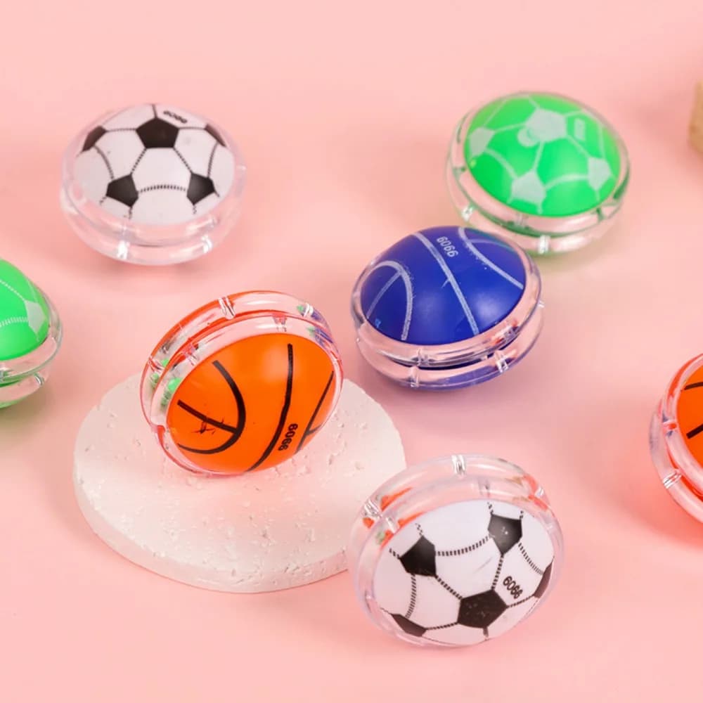 8/12 pezzi divertente calcio basket modello yo-yo giocattolo compleanno festa di compleanno regalo pinata riempitivo ragazzo ragazza scatola del tesoro giocattolo ricompensa