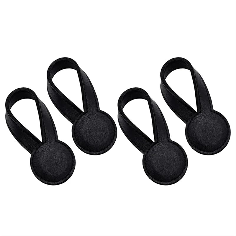 Porta asciugamani magnetico 4 pezzi in pelle: set di clip di facile accesso per cucina, bagno
