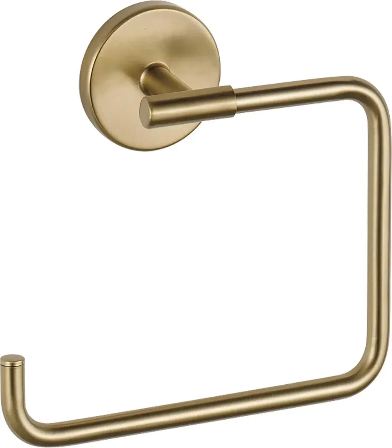 Hand Towel Holder | Square Champagne Bronze Ring for Hanging Towels in Kitchens and Bathrooms | Accessories