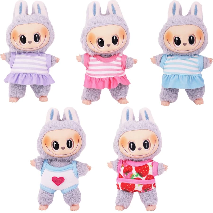 Dress for 15 cm 17 cm Labubu Doll Diving Fashion Swimwear Outfit Plush Vinyl Doll Clothes Cool Snorkeling Accessories