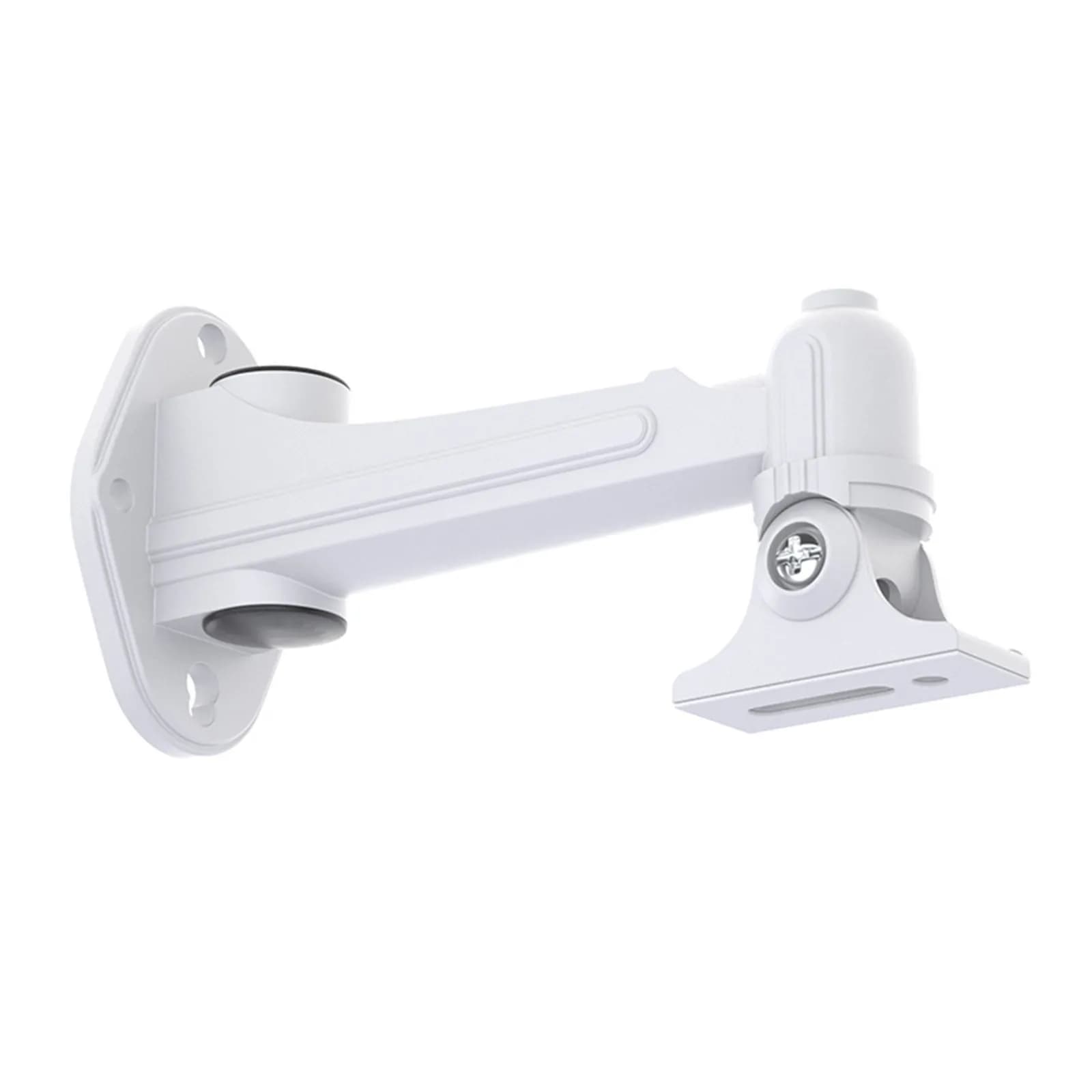 Sturdy Adjustable Camera Wall Mount Bracket for Security Cctv Cameras 360-Degree Rotation Easy Install Indoor Outdoor White