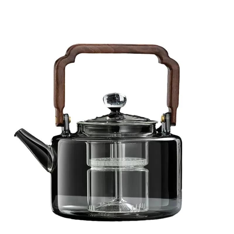 2024 new electric ceramic stove teapot high temperature resistant glass tea maker steam white tea side handle kettle set