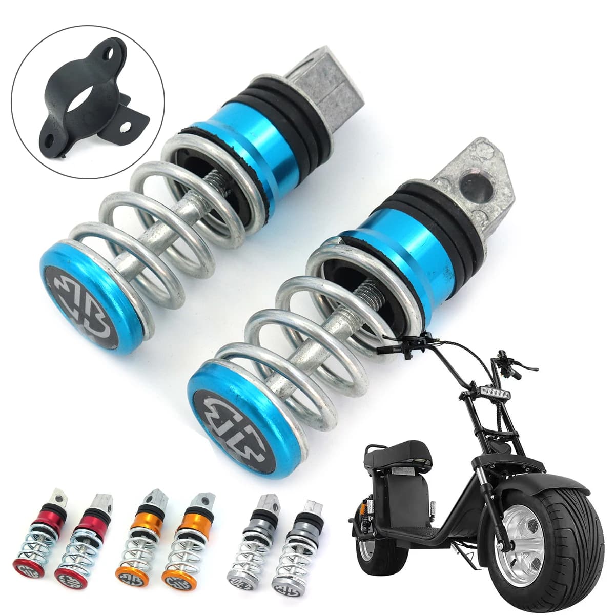 Pedale a molla per scooter elettrico moto Pedana universale per Yamaha Suzuki Honda Kawasaki Harley Citycoco Pedane in acciaio