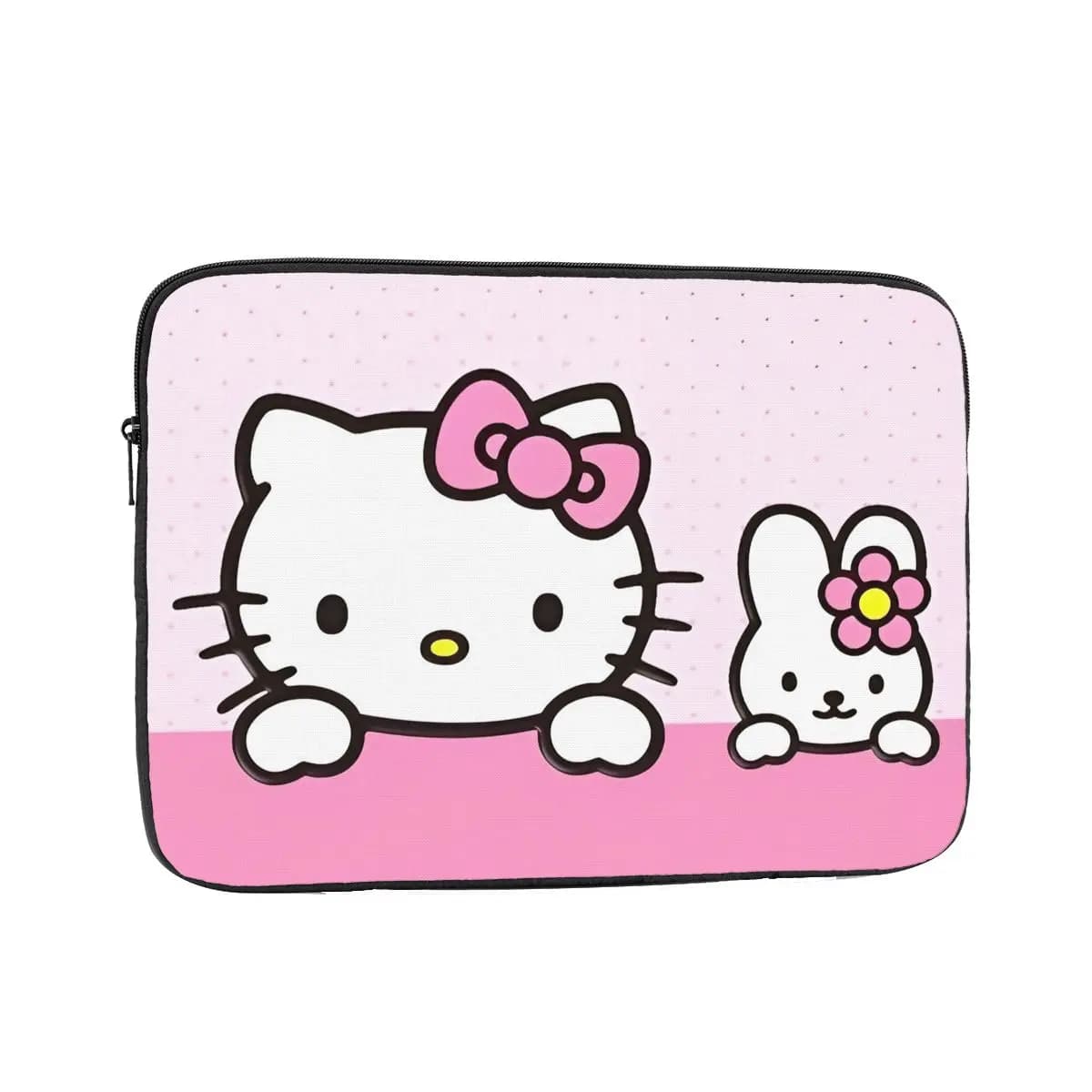 Borsa per laptop, custodia per notebook, borsa per tablet Hello Kitty And Bunnies, custodia antiurto da 10 12 13 15 17 pollici