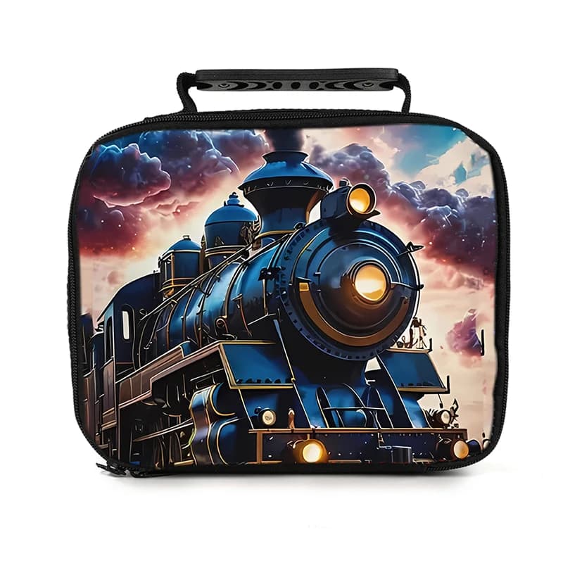 Borsa Termica Portatile a Forma di Treno Cartone Animato per Bambini e Bambine, Miglior Regalo, Borsa Pranzo 2D Piatta a Tema Cartone Animato, Bento per la Scuola