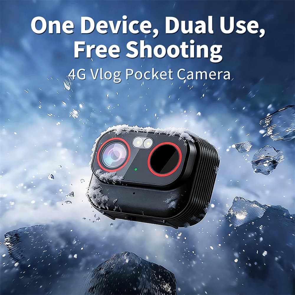 Nuova Mini Telecamera 2K Indossabile Magnetica Ultra-leggera POV Body Camcorder WiFi 4G con App Remota per Sport, Animali Domestici, Viaggi, Vlog