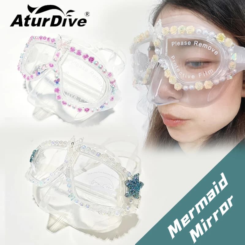 Swimwear for adults and children, for free diving, small volumes, for water dance, siren, anti-fog, for myopia, aquarium