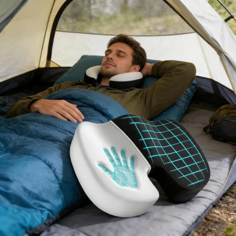 Cuscino ergonomico per emorroidi in memory foam per alleviare il dolore al coccige e alla schiena, per sedia da ufficio e auto