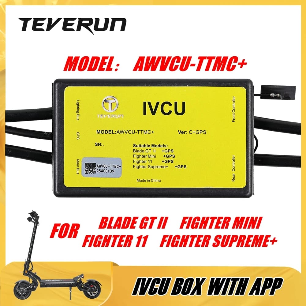 Nuova Versione 2024 IVCU Box per TEVERUN, Compatibile con BLADE GT II FIGHTER MINI FIGHTER 11 SUPREME+ Monopattino Elettrico, AWVCU-TTMC+ C+GPS