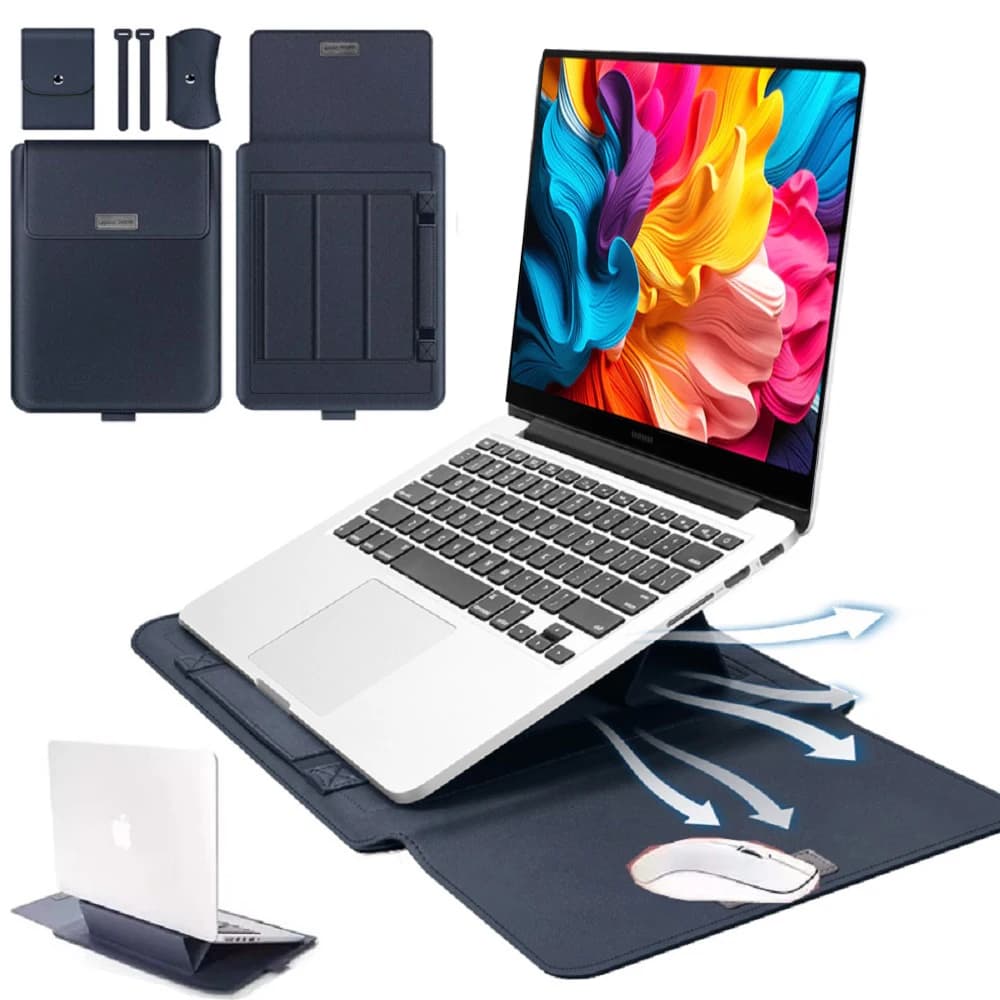Per Samsung Galaxy Book4 Edge 14 15 16 Borsa per laptop Flip Sleeve Stand Cavo Cintura Caricatore Custodia per mouse Custodia per notebook anti-acqua