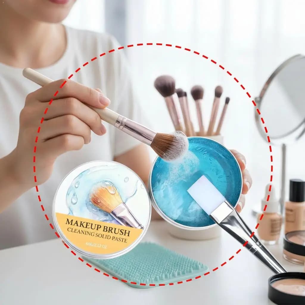 Cleansing soap for brushes and sponges 60g/100g - Detergent universal delicate for all beauty tools, dissolves make-up and cleans tools.