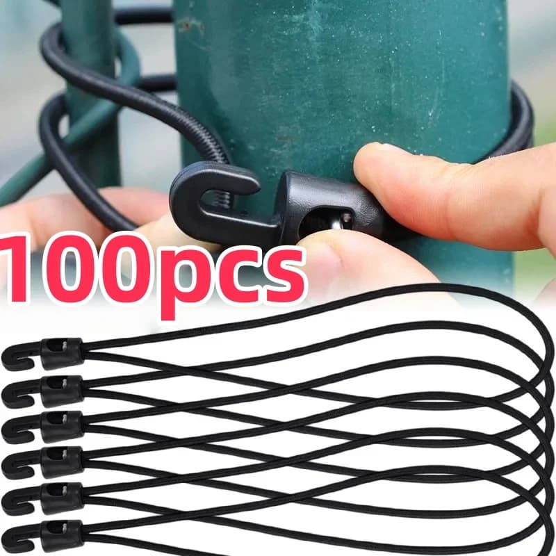 1-10 pieces of elastic rope with hooks 10/15/25 cm high elasticity foam with rubber tensioner hooks with camping telon hooks