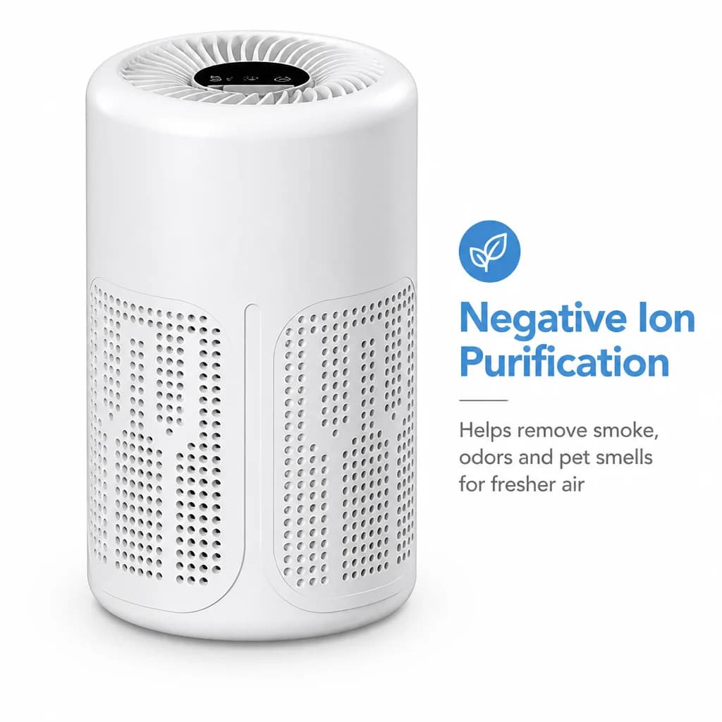 Mini Desktop Air Purifier HEPA Negative Ion USB Portable Air Cleaner Remove Formaldehyde Odor Smoke Dust for Home Office Car