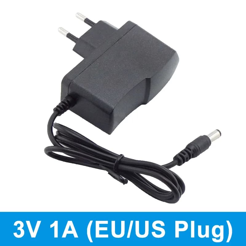Caricatore adattatore di alimentazione adattatore CA CC universale 3V 1A 5.5*2.5MM SPINA USA UE per telecamera CCTV a luce LED