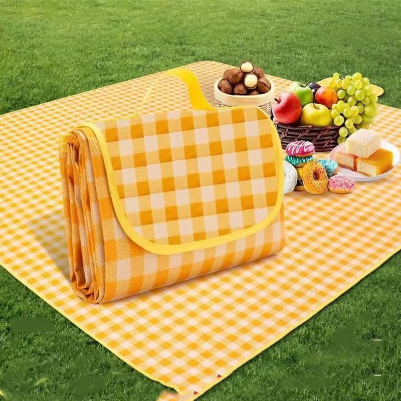Thickened Waterproof Non-woven Fabric Picnic Mat, Portable Moisture Resistant Beach Mat for Outdoor Camping Travel