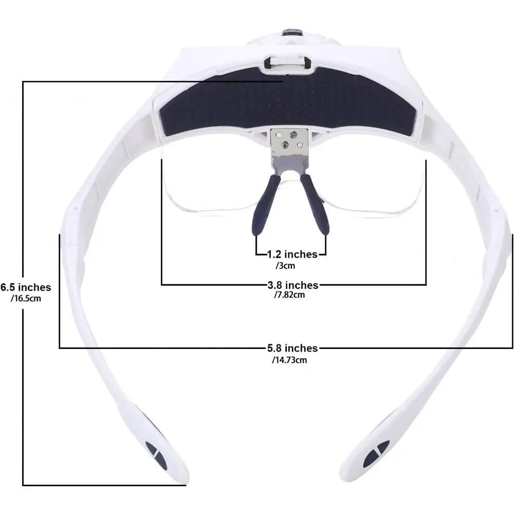 Adjustable LED Light Headband Magnifier Glasses Professional Multiple lenses Headlamp for Eyelash Grafting
