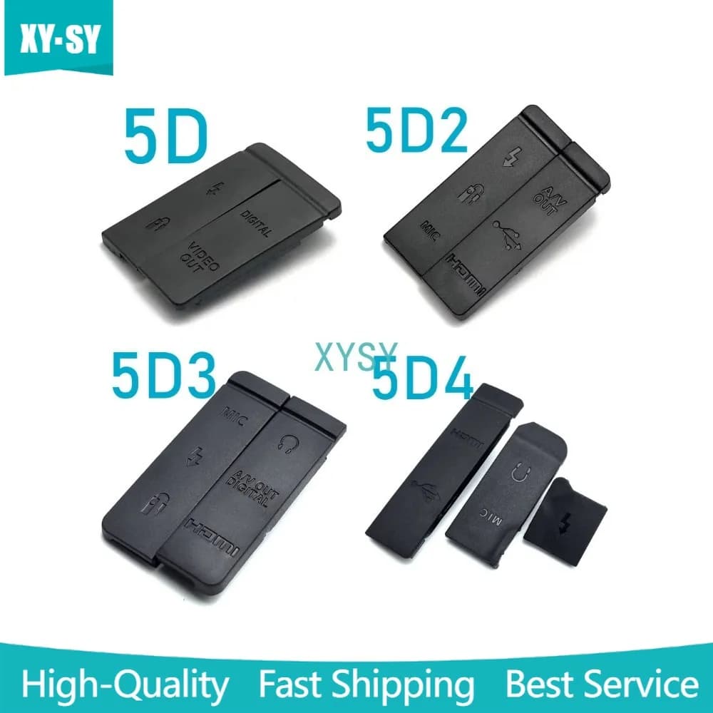 Nuovo per Canon EOS 5D Mark II III IV 5D2 5D3 5D4 USB Coperchio in gomma Porta HDMI-compatibile MIC Cap Interfaccia Copertura Parte di riparazione della fotocamera