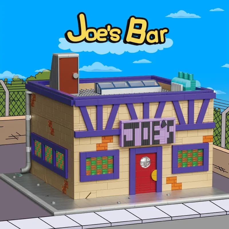 1748 Pezzi MOC Film Anime Joe's Bar Blocchi da Costruzione Modello Architettonico della Taverna di Moe Gioco di Puzzle con Mattoncini da Assemblare Regalo per Adulti