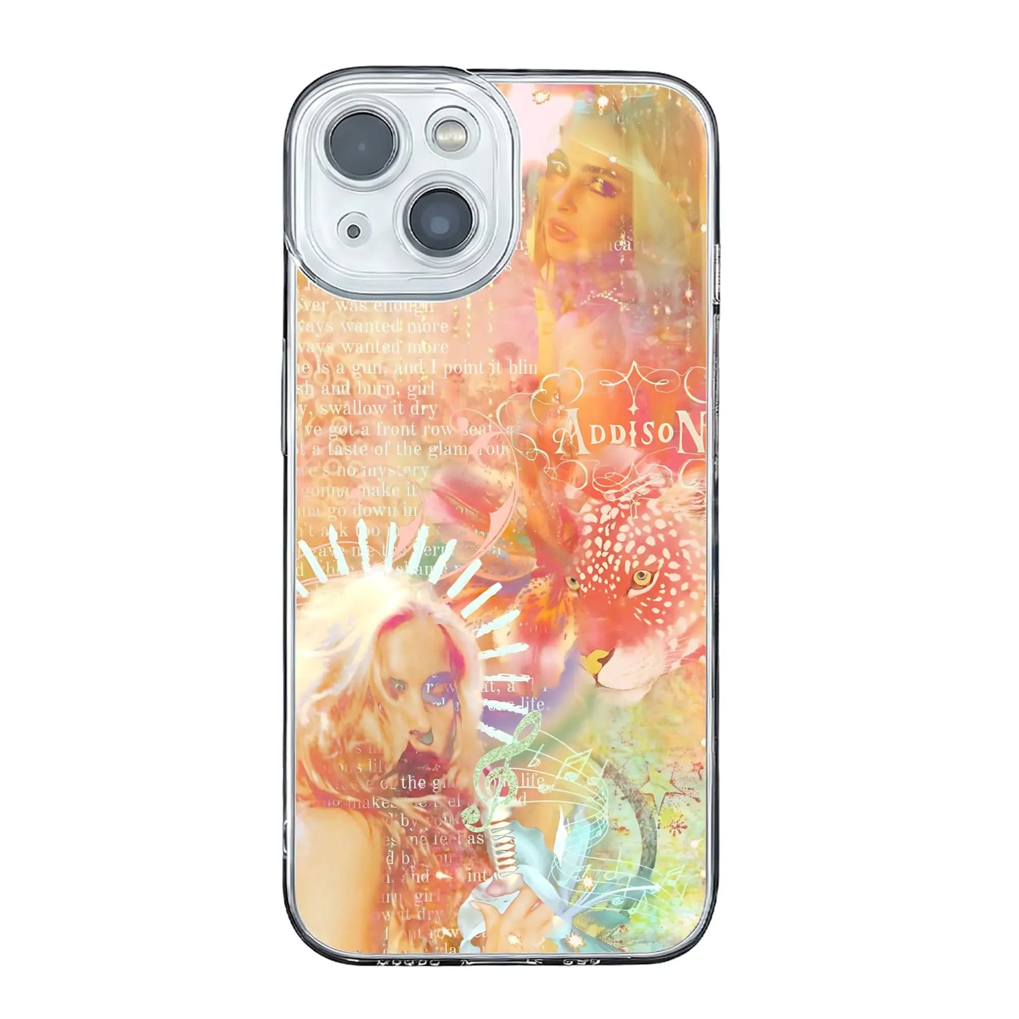 Cover anti-collisione Fame is a Gun Addison Rae per iPhone 17 16 15 14 13 12 11 Pro Max