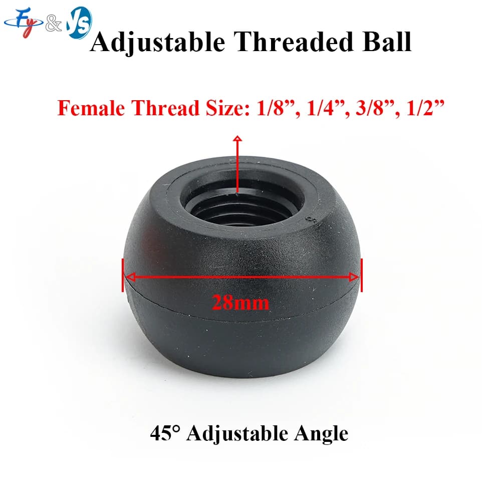 Ugello a sfera regolabile con clip, a ventaglio piatto e a cono pieno, ugello spray con sfera filettata regolabile a 45 gradi per pulizia e raffreddamento