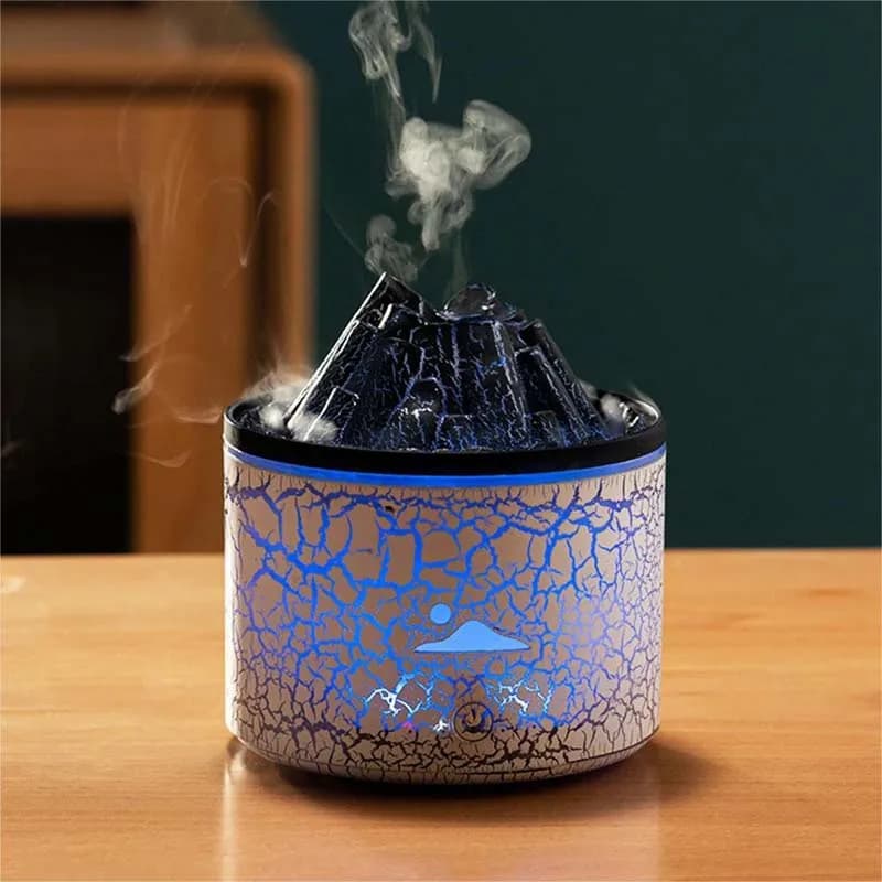 Umidificatori d'aria a fiamma vulcanica Oli essenziali Medusa Nebbia fredda Umidificatore Diffusore di aromi di fiamma per Odore camera da letto per la casa