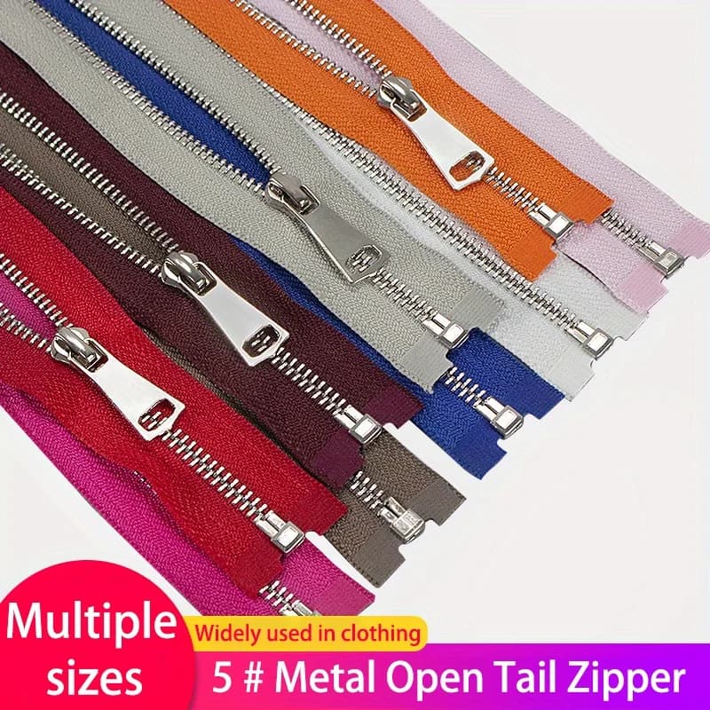 3/5Pcs #5 Pure Brass Metal Zippers Smooth Sturdy for Jackets Coats Outerwear DIY Sewing Replacement Accessories