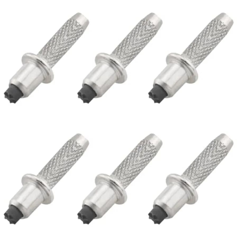 6PCS Trekking Pole Replacement Tips Outdoor Anti Slip High Hardness Carbon Steel Accessories 1.18x0.37x0.19 inches for Travel S