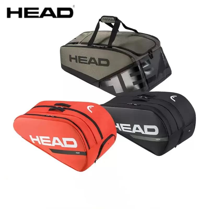 HEAD TOUR/PROX Series Tennis Racket Bag 9-Pack 12-Pack Large Capacity Waterproof Sports Racket Backpack With Shoe Compartment