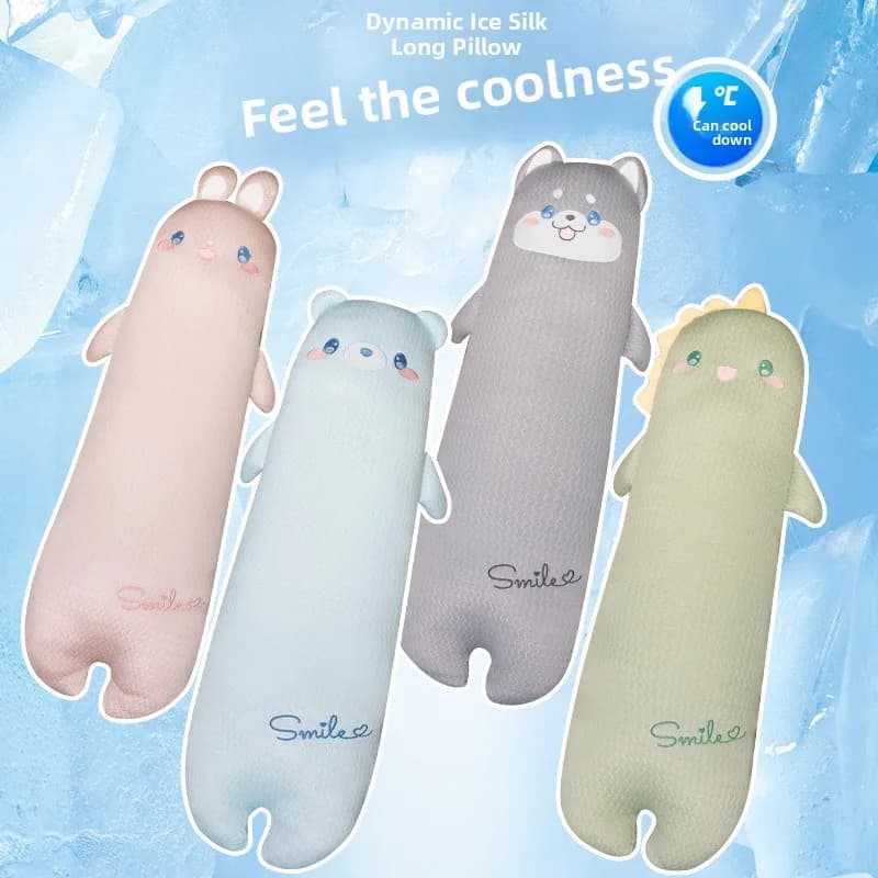 Summer Cool Feeling Ice Silk Rabbit Plu Toy Dinosaur Doll Dolls Removable Cover Pillow for S Girls Soft Stuffed Toys
