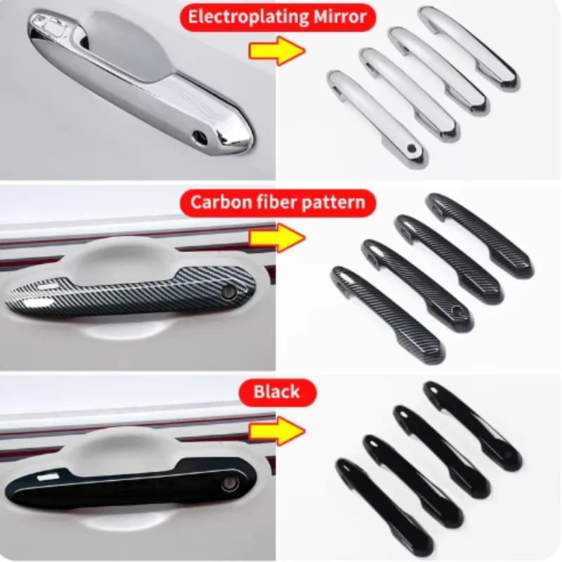 Misura Per Toyota Land Cruiser LC300 2023-2024 Maniglie Per Porte Esterne Decorazione Esterno Accessori aggiornati Chrome Tuning