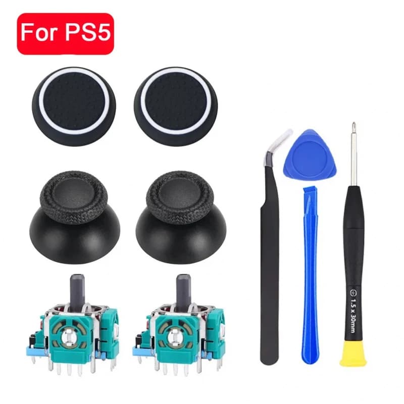 For PS5 Controller Repair Accessories, Replacement Analog Joysticks, Thumbstick Caps for Controller Maintenance