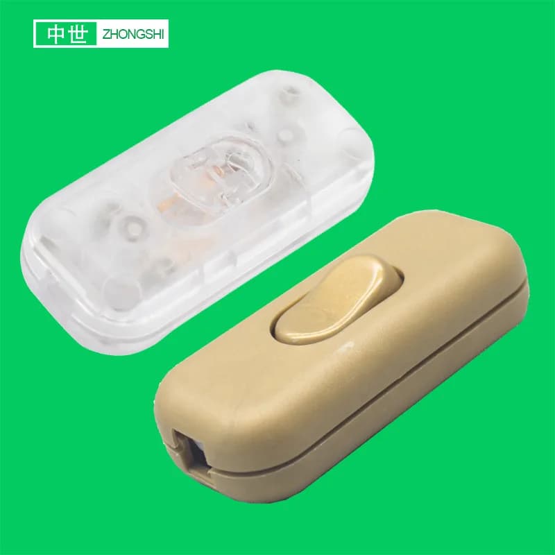 XX-302 interruttore luce AC 250V 6A interruttore In linea oro tavolo lampada da tavolo cavo cavo a levetta interruttori a bilanciere controllo per illuminazione a LED