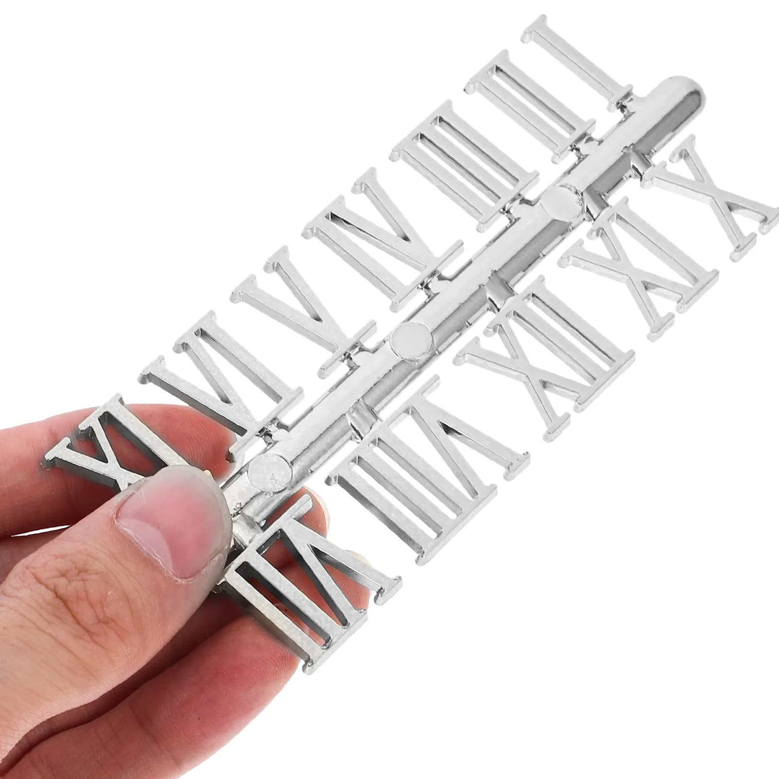 5Sets Clock Roman Number Kit High Durability Plastic Numerals for Wall Clock DIY and Replacement Parts Hands Replacement Parts
