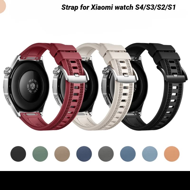 Silicone Strap For Xiaomi watch S4 Sport Watchband For Xiaomi watch S3 S2 S1 22mm Smartwatch Correa Bracelet Women Men Wristband