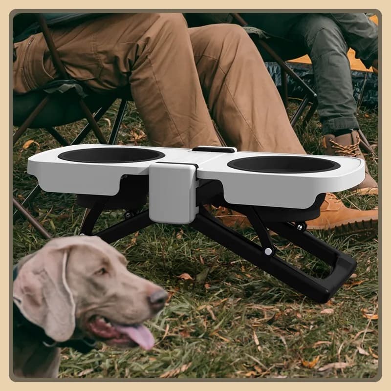 Mangiatoia per cani Ciotola per cani in silicone Tavolo pieghevole facile da pulire Ciotole per cibo per cani portatili Forniture per l'alimentazione e bevitori per animali domestici regolabili